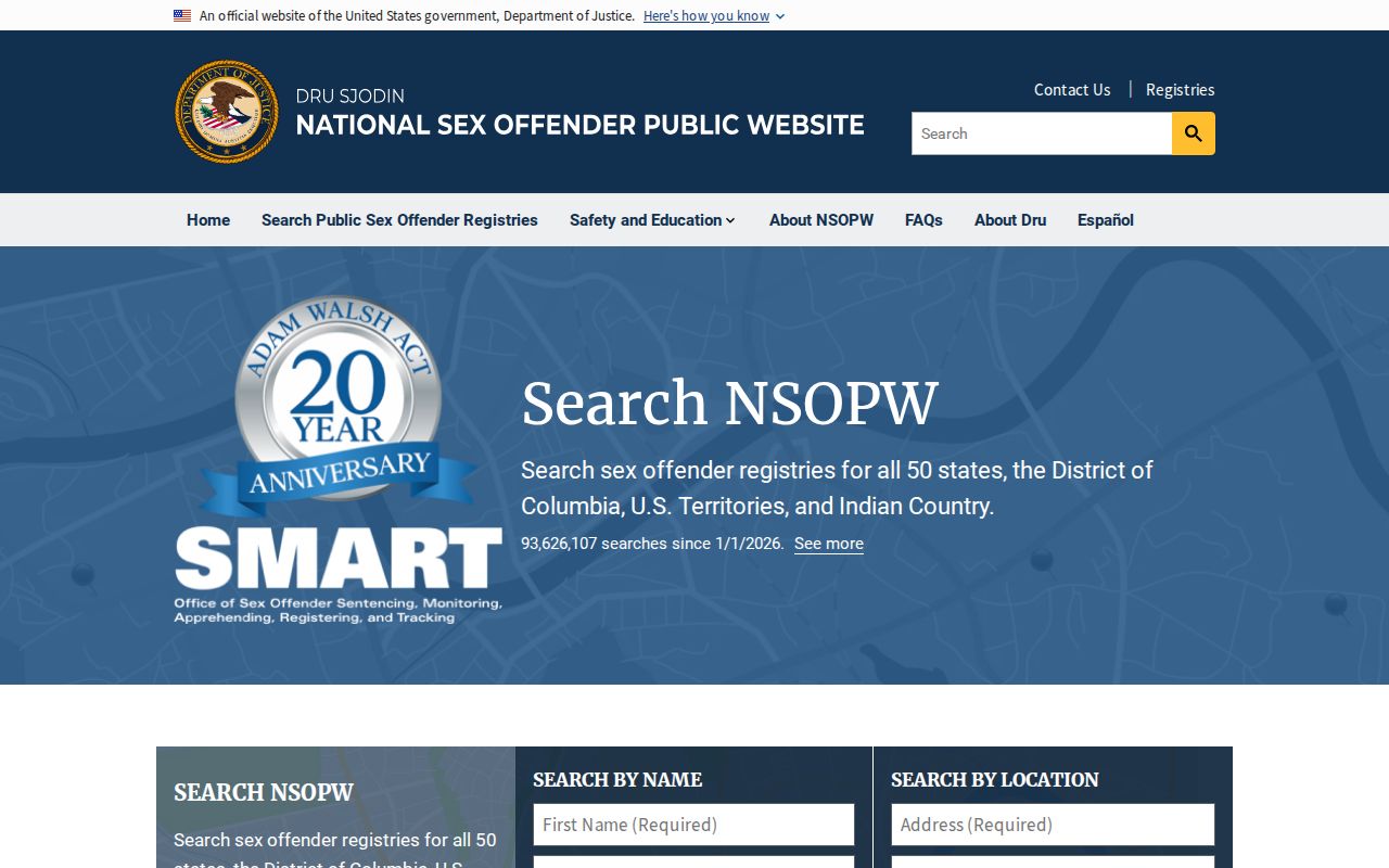 Berkeley County sex offender lookup through the national NSOPW search