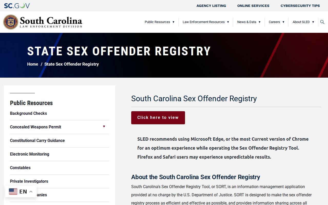 Berkeley County sex offender registry notification and removal guidance